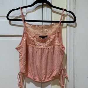 Forever 21 Cropped Lace-Trim Cami